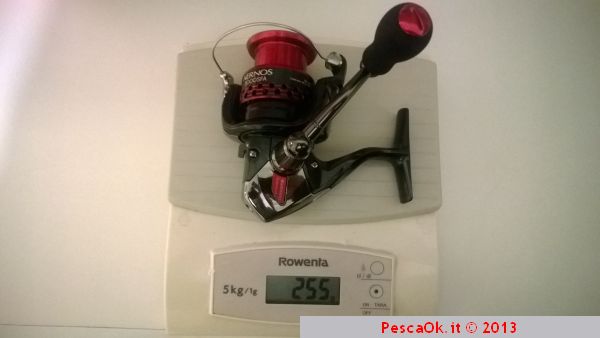 mulinello shimano Aernos 3000 solo 255 Grammi